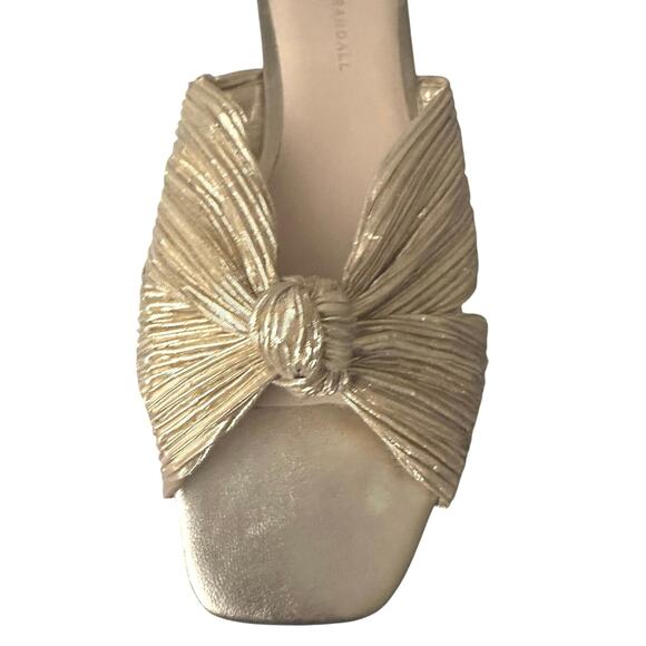 Loeffler Randall - Daphne Gold Bow Slide Sandal - Size 10B - Picture 6 of 10